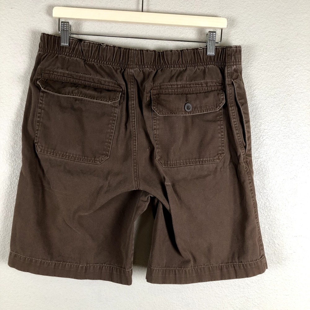Austin Clothing Shorts Men Medium 33X9 Brown Golfing Cotton Canvas Elastic Waist